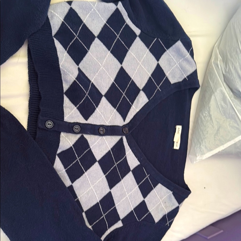Aeropostale large navy and blue cardigan sweater